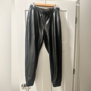Women's Black Leather Pants